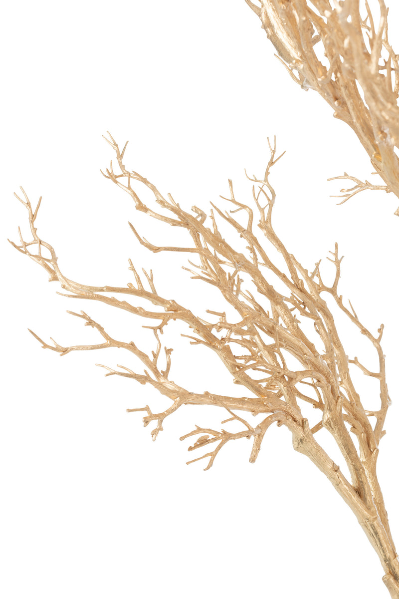 Decorative tree with bare branches in shiny gold - 240 cm