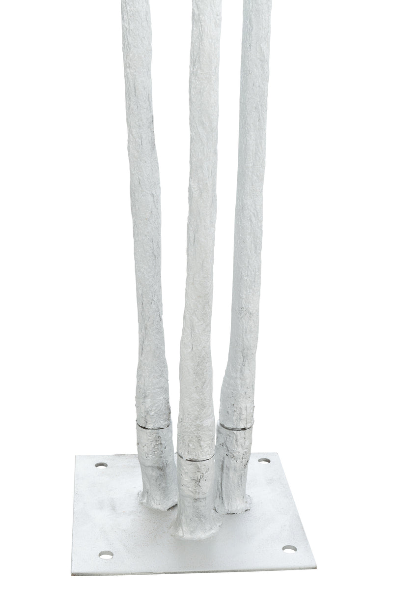 Elegant Steel Palm Leaves Tree in Silver - Perfect decoration for your home, office, shop and more