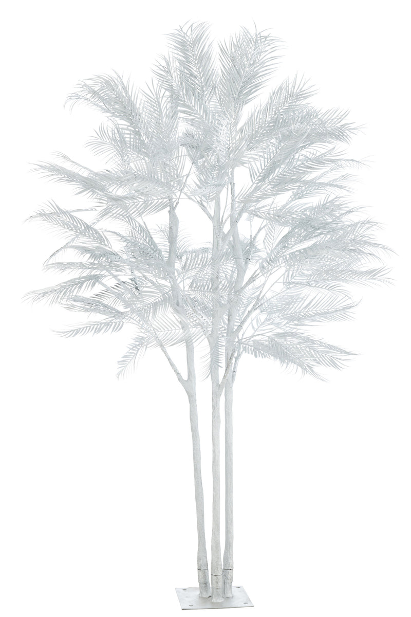 Elegante stalen palmbladerenboom in zilver - Perfecte decoratie voor uw huis, kantoor, winkel en meer