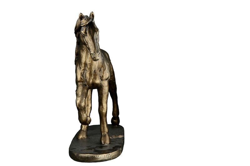 Handgemaakt polysculptuur "Paard" in bronskleuren