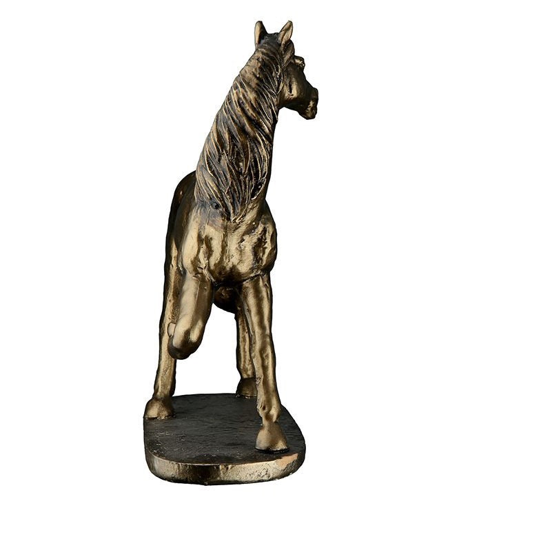 Poly sculpture "wild horse" in bronze colors