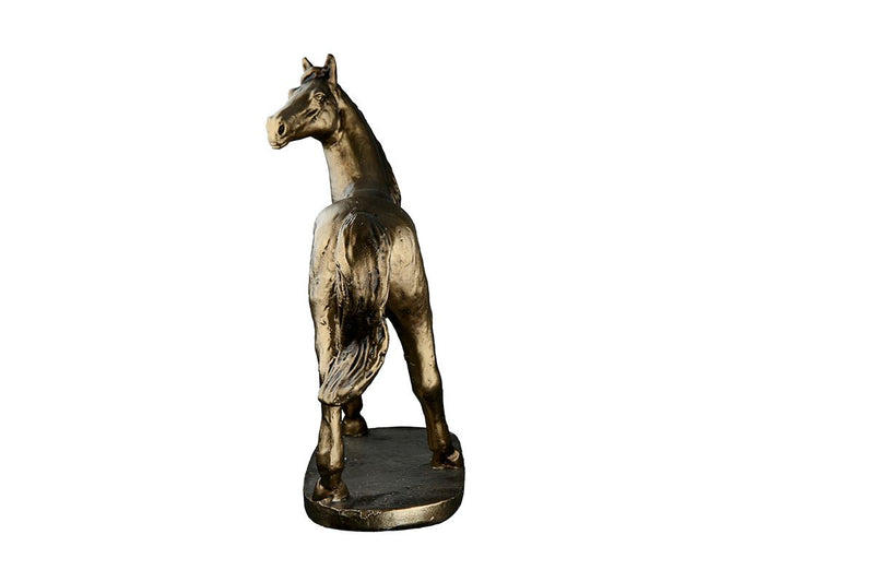 Poly sculpture "wild horse" in bronze colors