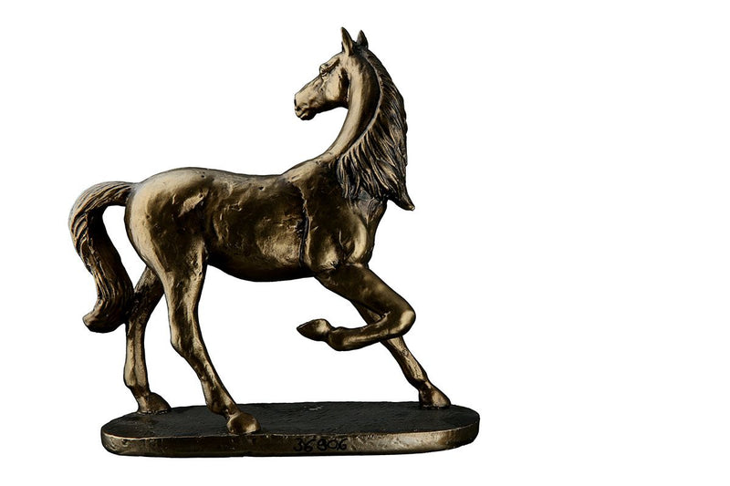 Poly sculpture "wild horse" in bronze colors