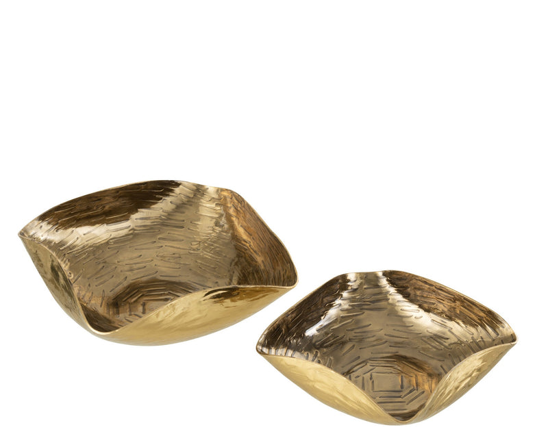 Gold Folded Rim Luxury Bowl Set (8 bowls)