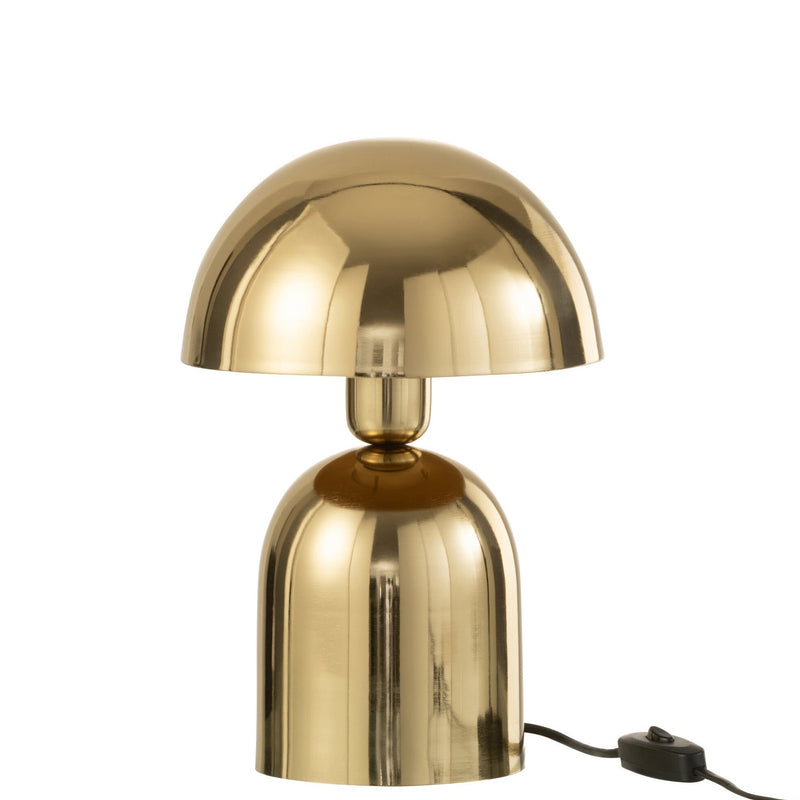 2er Set Lampe Pilz – Glänzendes Metall in Gold