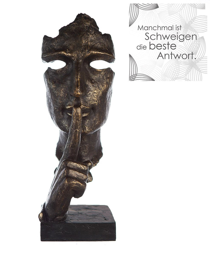 Skulptur XL Größe Silence – ein Ausdruck der Stille in Bronze