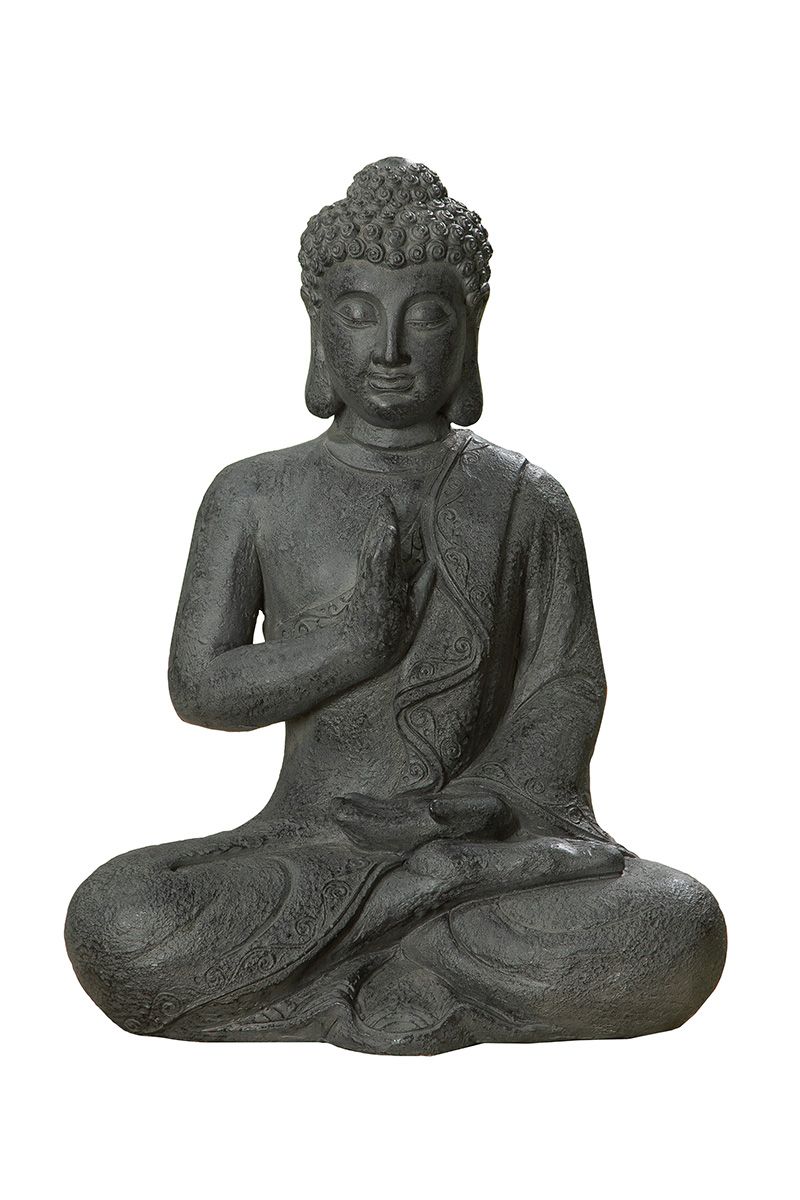 Robust magnesia Buddha figure for outdoor use - harmony and style for your garden