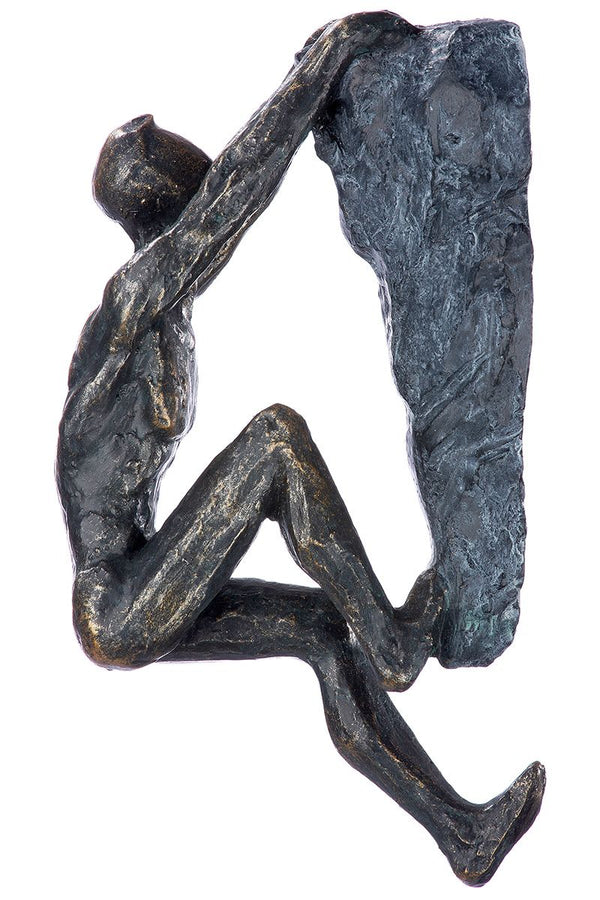 Unieke 'Ambition' poly hanger/sculptuur in brons met inspirerende quote kaart