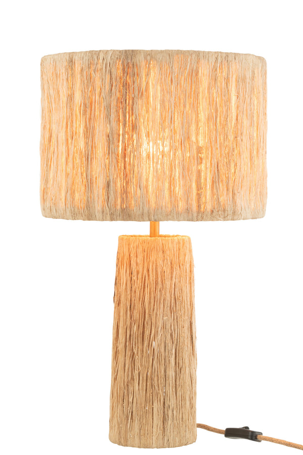 Set of 2 table lamps natural banana leaf - A touch of the tropics for your home