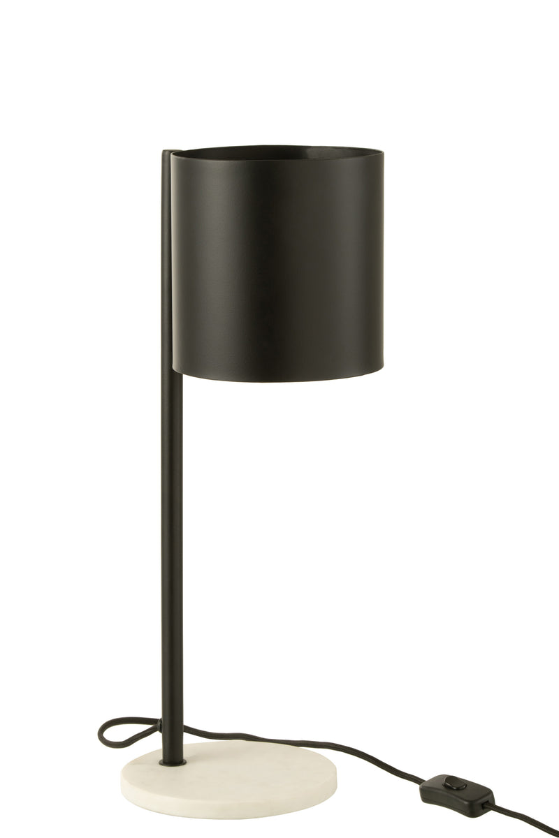 Set of 2 Bart table lamps - stylish metal design in deep black