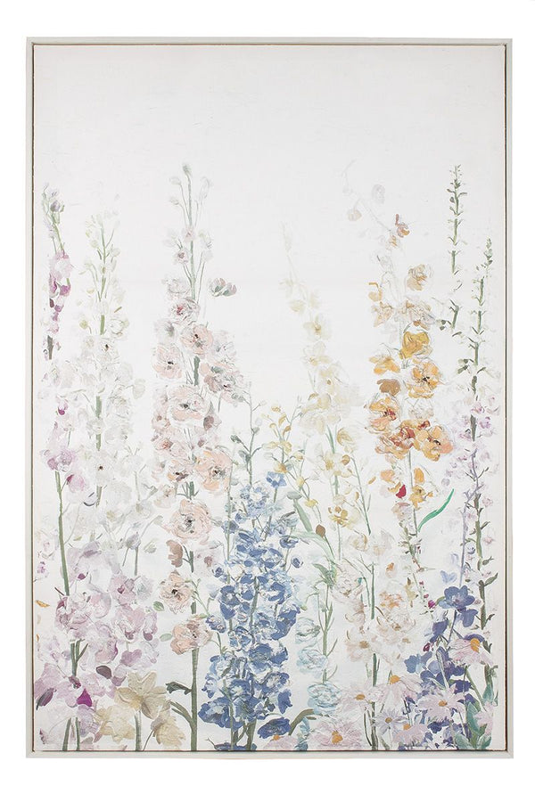 Picture Wildflowers in a Frame - Colorful Flowers on a White Background