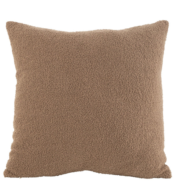 Teddy set of 4 cuddly pillows made of polyester in brown