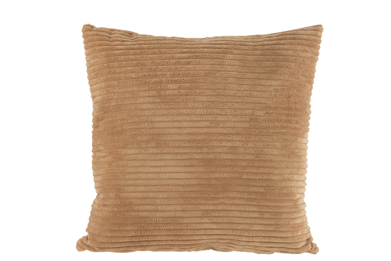 Elegant set of 4 cushion stripes deluxe in caramel