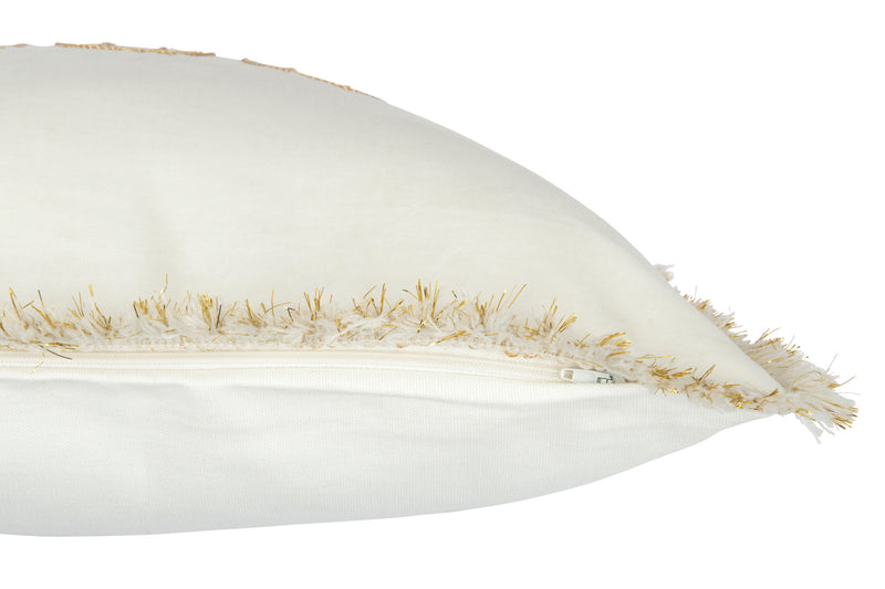 Elegant set of 4 "Amour" cushions in white and gold