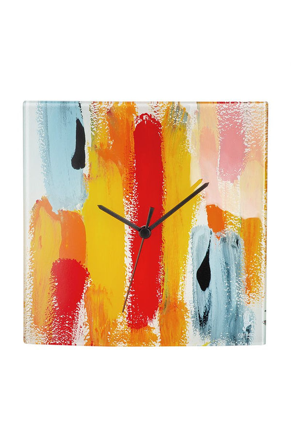 GlasArt wall clock Ancona - A colorful masterpiece of European handcraft