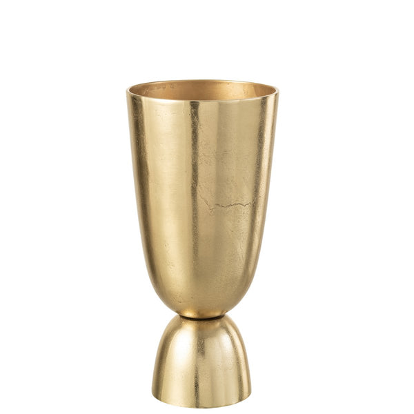 Thor Goldene Metallvase – Moderne Designvase 40 cm