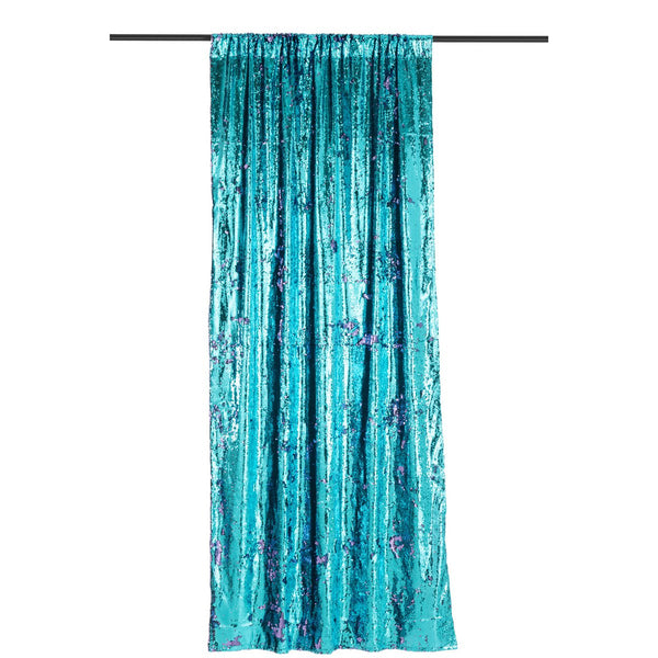 Reversible Sequin Curtain – Blue/Purple – 125x250 cm