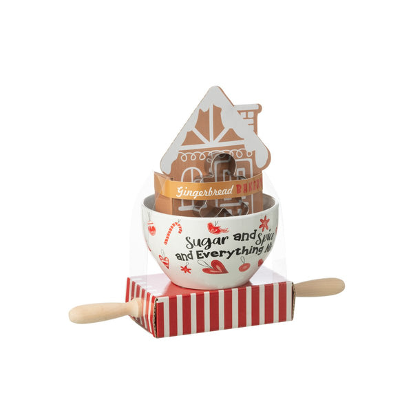 Christmas biscuit set gingerbread love – ceramic