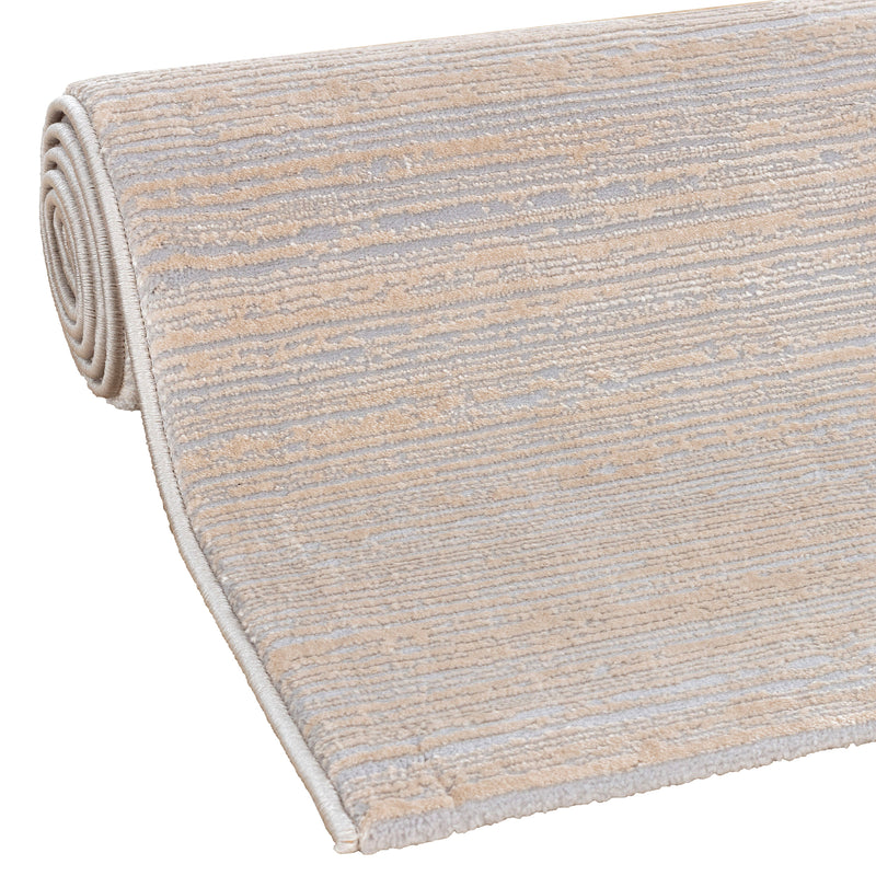 Sehrazat Premium Lima 4050 Collectie Lichtgrijs Beige - Modern designtapijt met 3D-effect