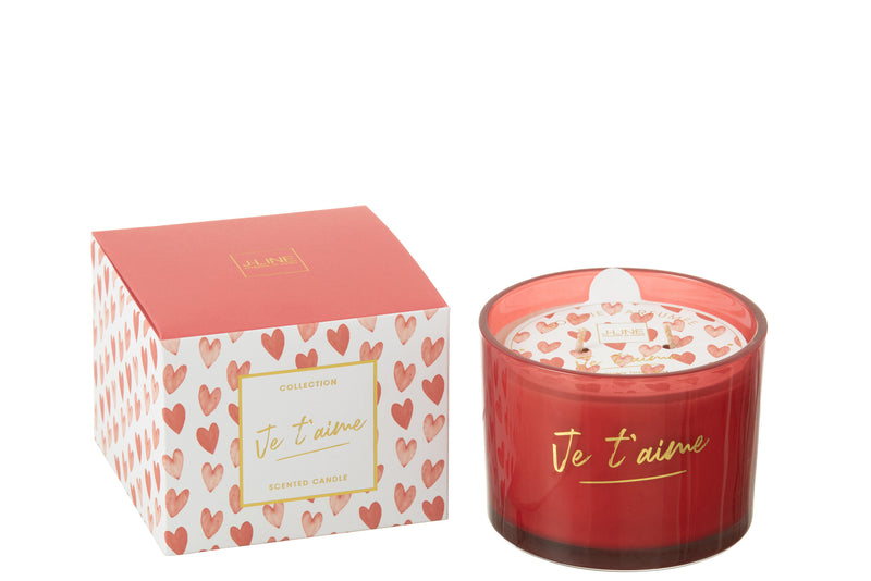 Set of 6 scented candles Je T'aime in red Small - small, but powerful when it comes to romance