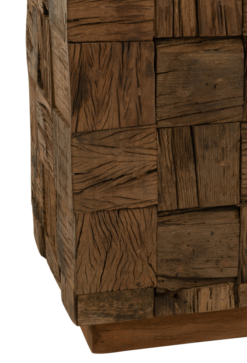 Handgefertigte Deko-Säule 'Naturell' Small - Aus Holz, Naturbelassen, Ein Kunsthandwerkliches Meisterstück Höhe 60cm