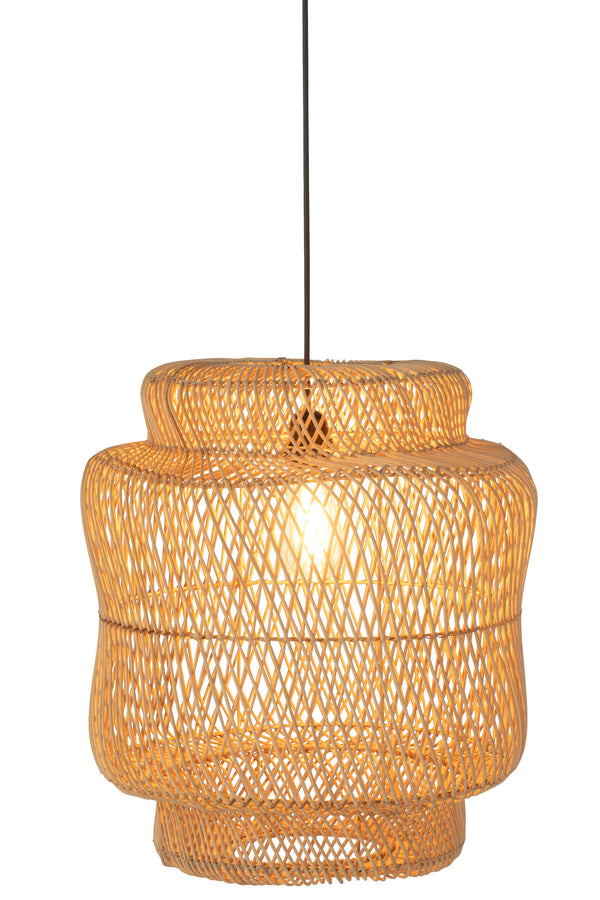 Lampshade 'Pink' made of rattan - natural lighting elegance by hand