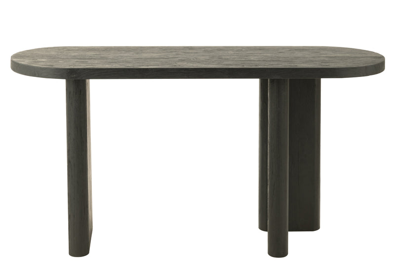 Black teak table 150cm