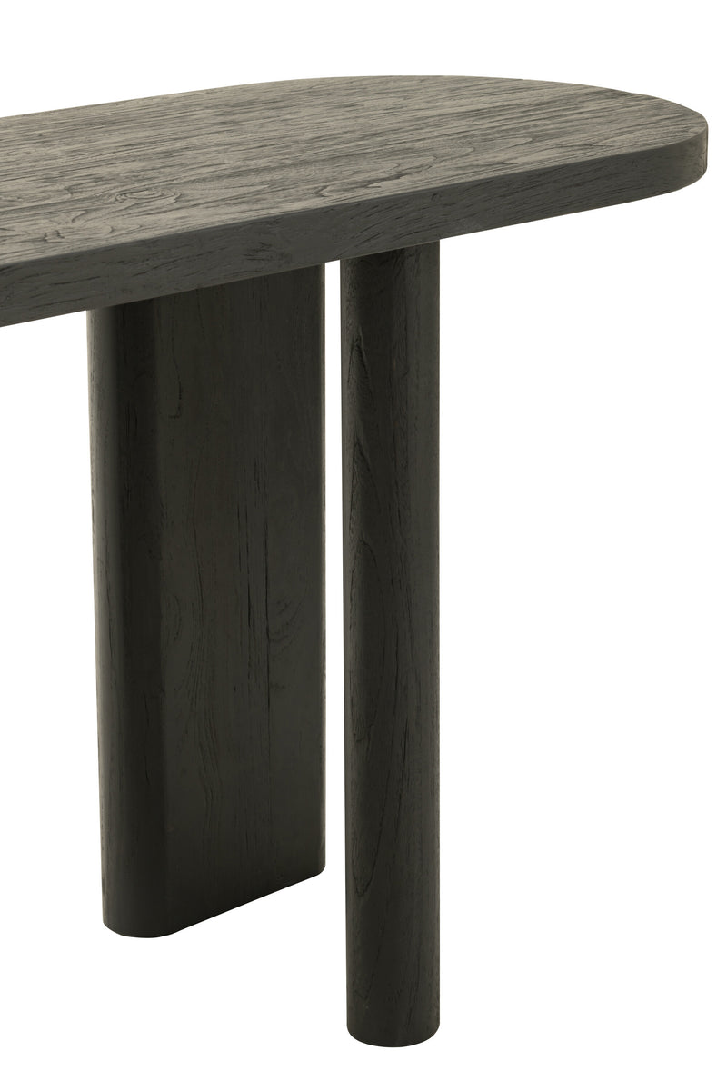 Black teak table 150cm