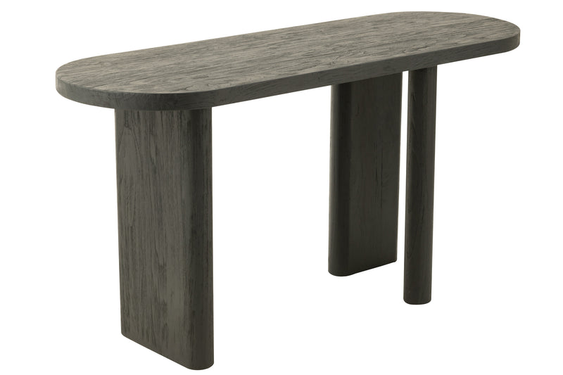 Black teak table 150cm