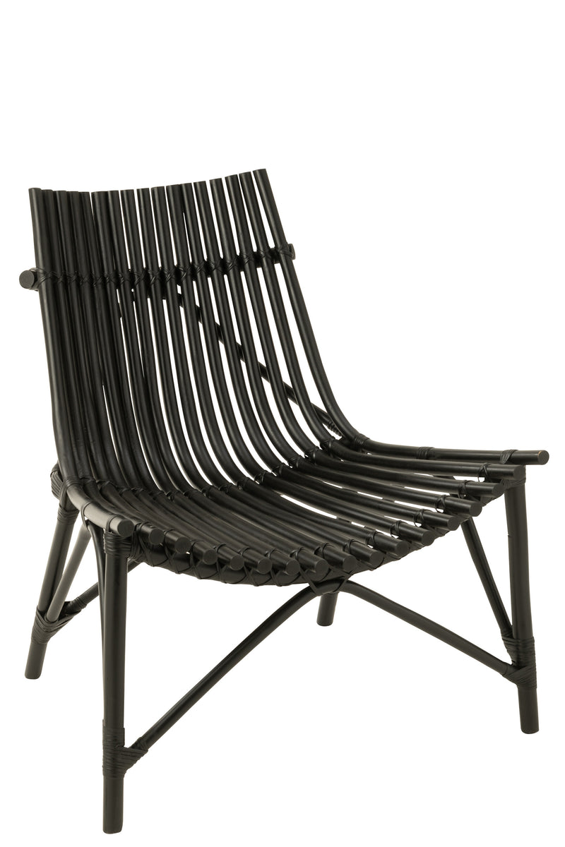 Exquisite Rattan Chair in Black or Natural Handcrafted elegance meets comfortable design