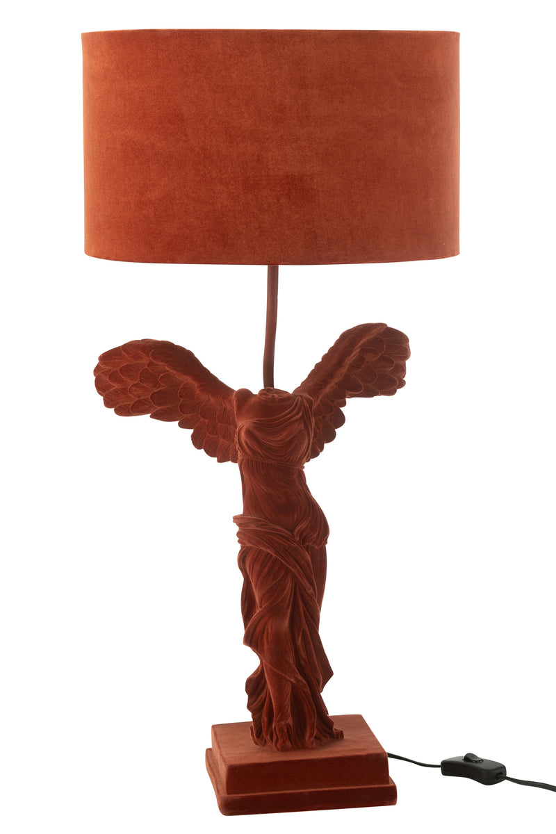 Bordeaux table lamp with Greek angel figure