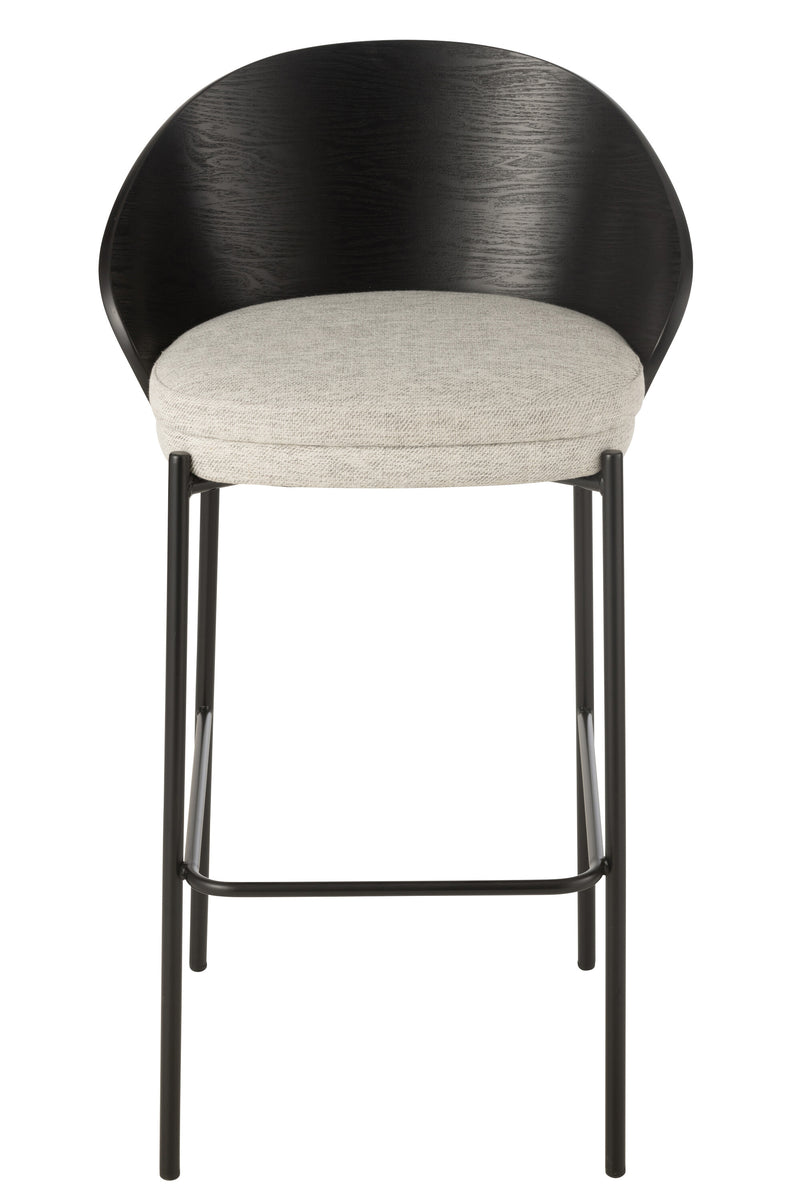 Modern Bar Stool Lone Black Grey