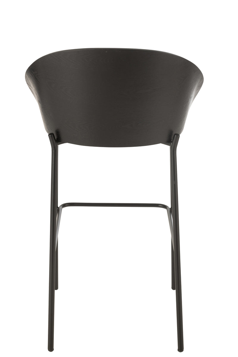 Modern Bar Stool Lone Black Grey