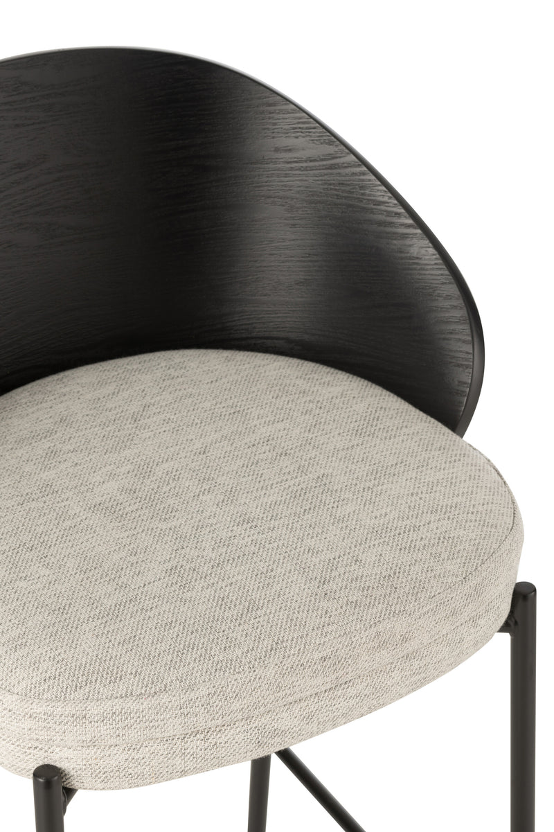 Modern Bar Stool Lone Black Grey