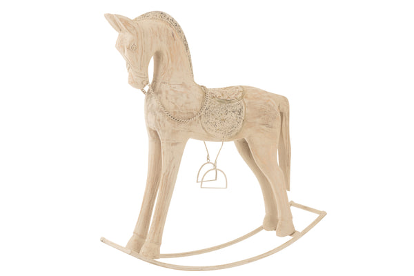 Elegant rocking horse Topo made of mango wood