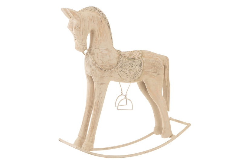 Elegant rocking horse Topo made of mango wood