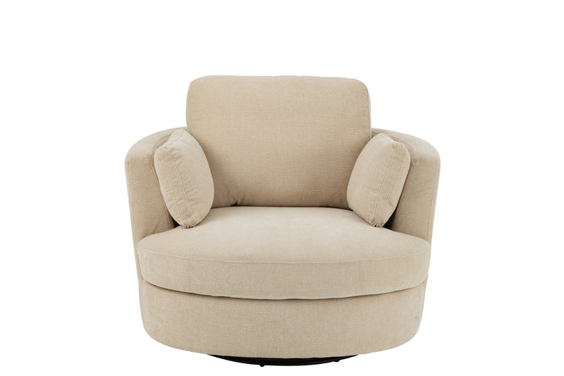 Swivel chair foam dark beige – elegant comfort for your home