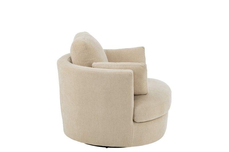 Swivel chair foam dark beige – elegant comfort for your home