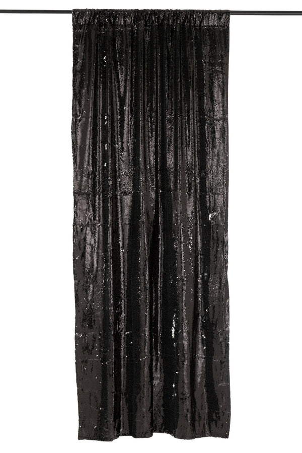 Reversible Sequin Curtain – Black/Silver – 125x250 cm