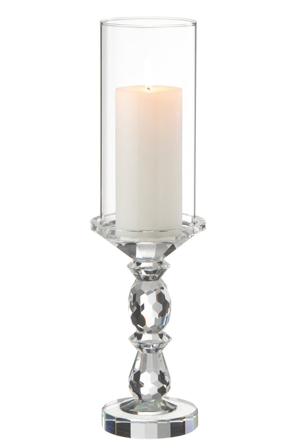 J-Line Candle Holder Marie Crystal Transparent Large