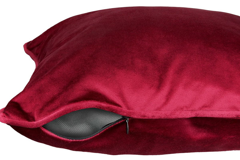 Set van 3 stoffen fluwelen kussens "Red Velvet" - elegantie en comfort in rood