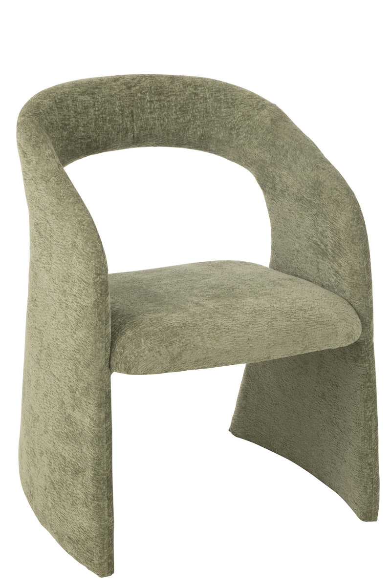 Designer chair Anise in mint green - Comfortable textile armchair 80 cm