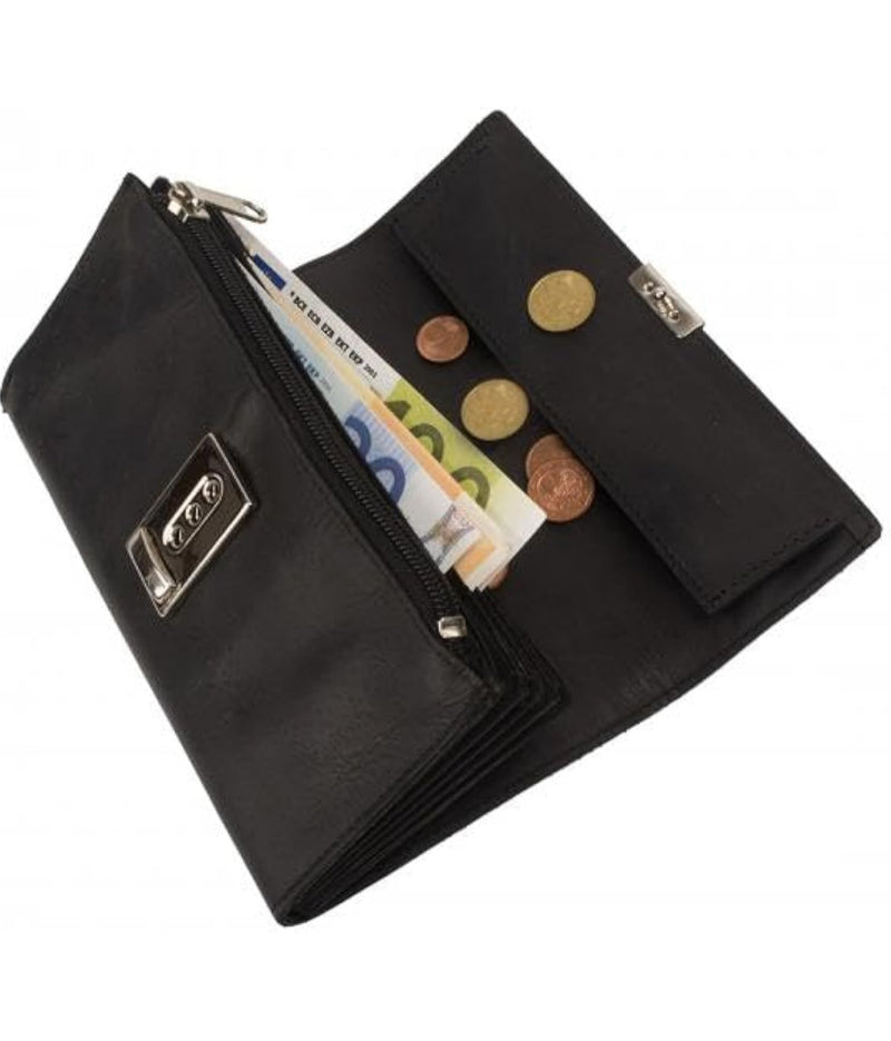 Professional waiter's wallet made of Hunter leather in light brown and black