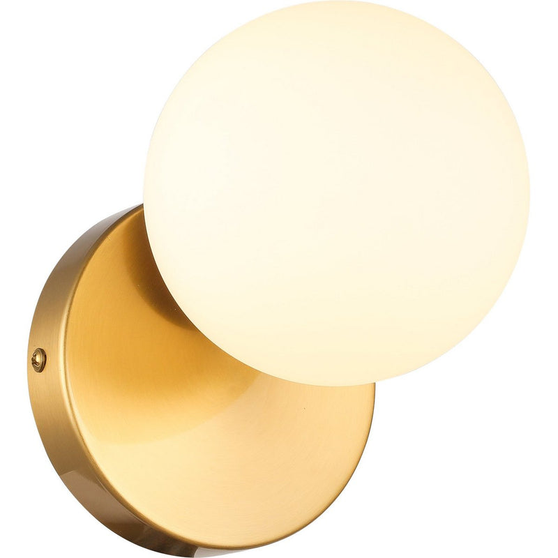 Maria wandlamp wit goud