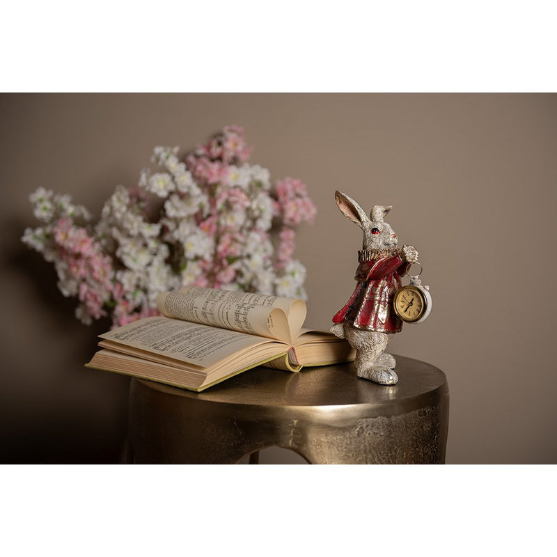 Dekorationsstatue Hase goldfarben 14x13x25 cm