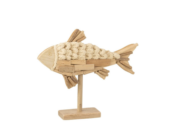 Handmade fish decoration on base