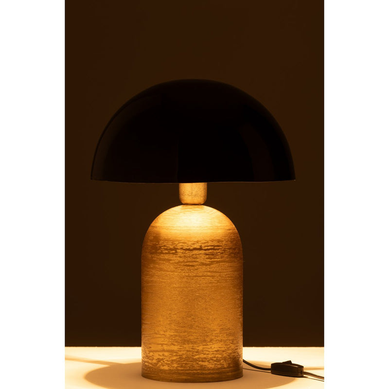 Table lamp Mush – metal gold black, 49 cm