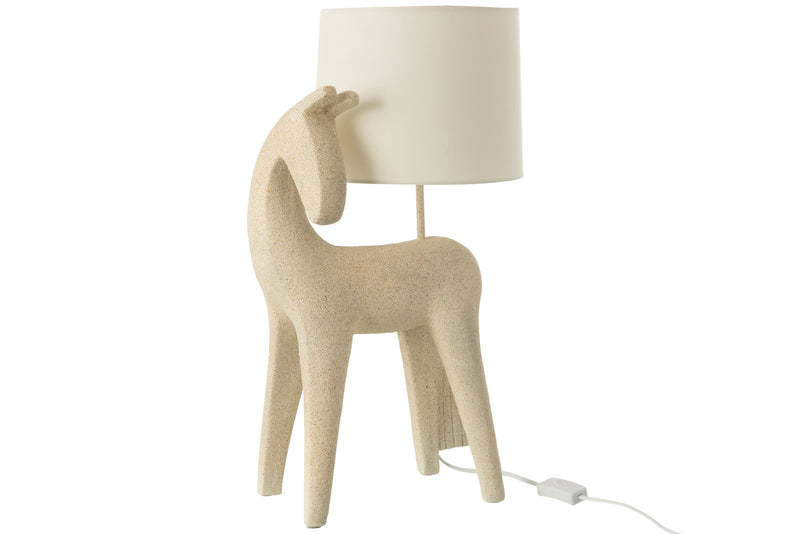 Table Lamp Horse Modern – Designer Lamp Made of Resin in Beige