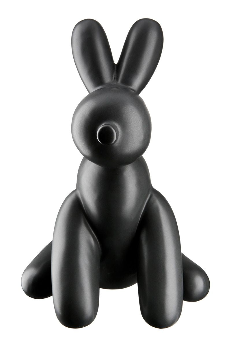 Ballonhund Keramikfigur in Schwarz oder Weiß – Moderne Kunstdeko, 25 cm Höhe