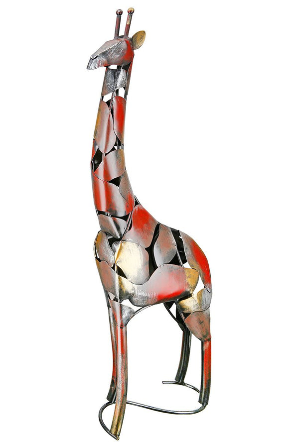 Metal figure giraffe Melman grey/blue/red/gold 67cm